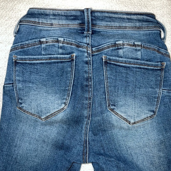 DISTRESSED Skinny Jeans Medium Wash Size 25 - Picture 5 of 5